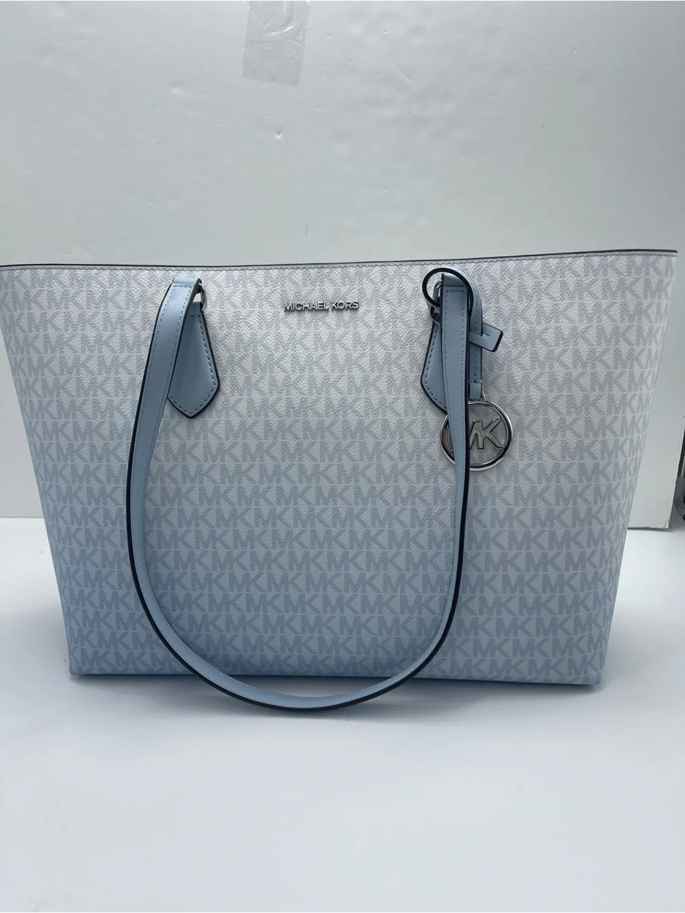 MICHAEL MICHAEL KORS SHEILA LG Multifunctional TOTE bag  Pale Ocean NWT